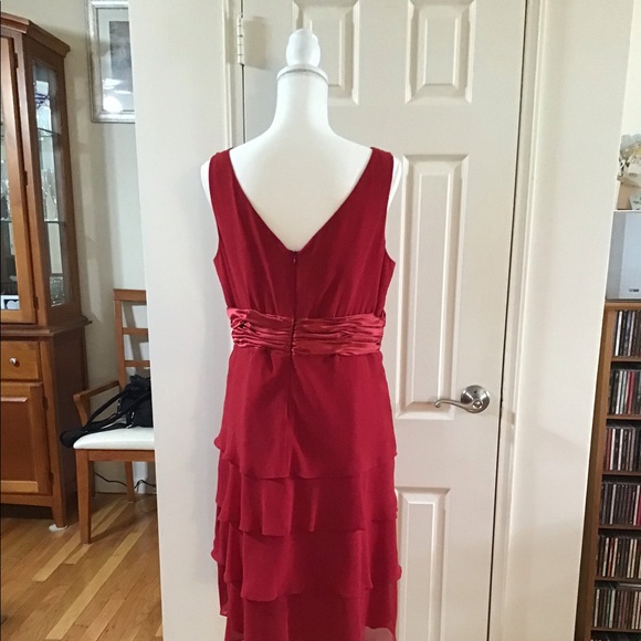 Evan Picone Reddish Pink Cocktail Dress - Picture 2 of 8